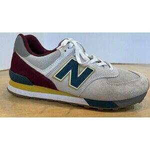 New Balance Sneakers Men’s Size 8.5D ML574PR2 Gray/Burgundy/Teal/Yellow